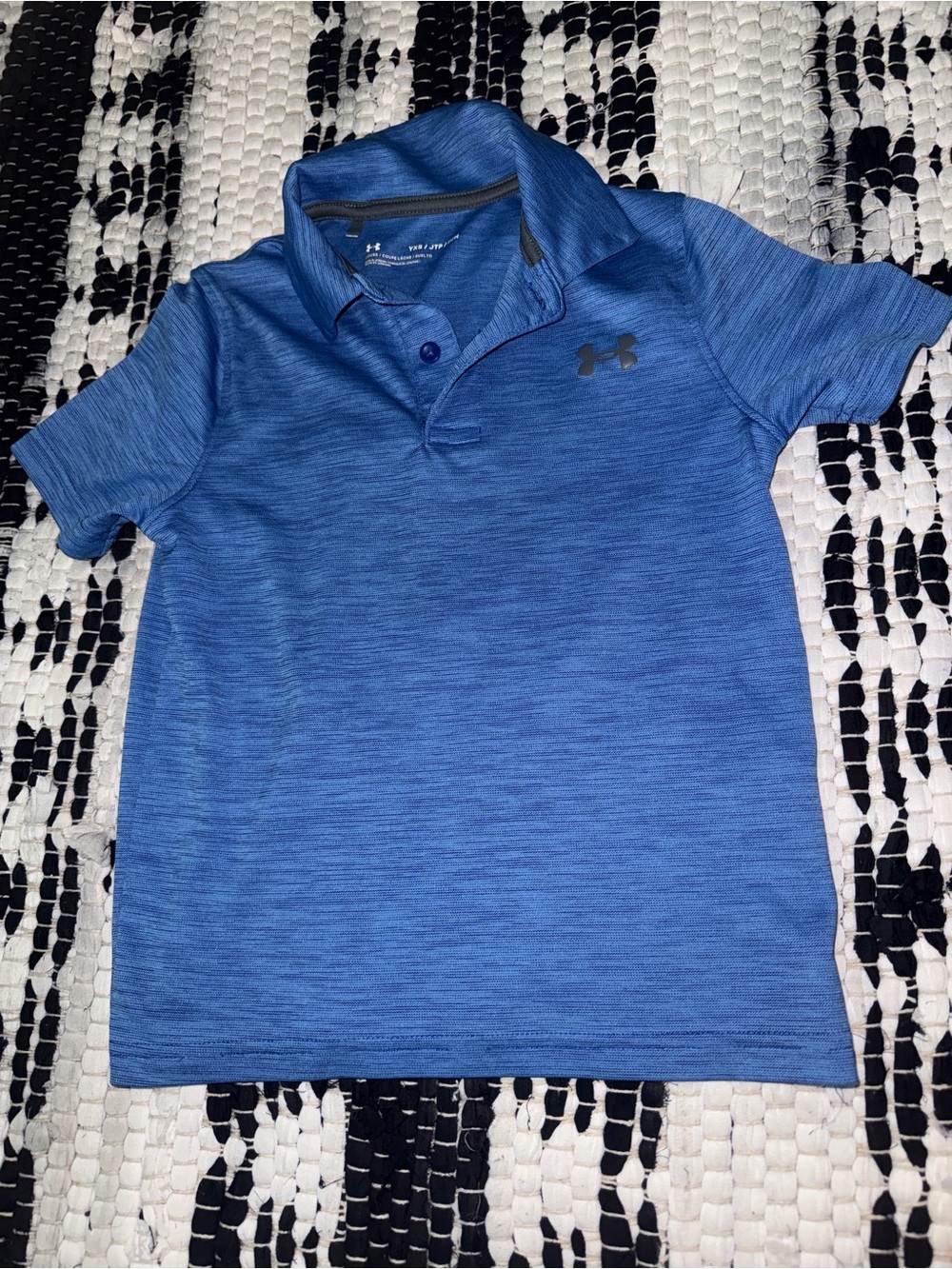 Under Armour Youth Heathered Blue Performance Polo